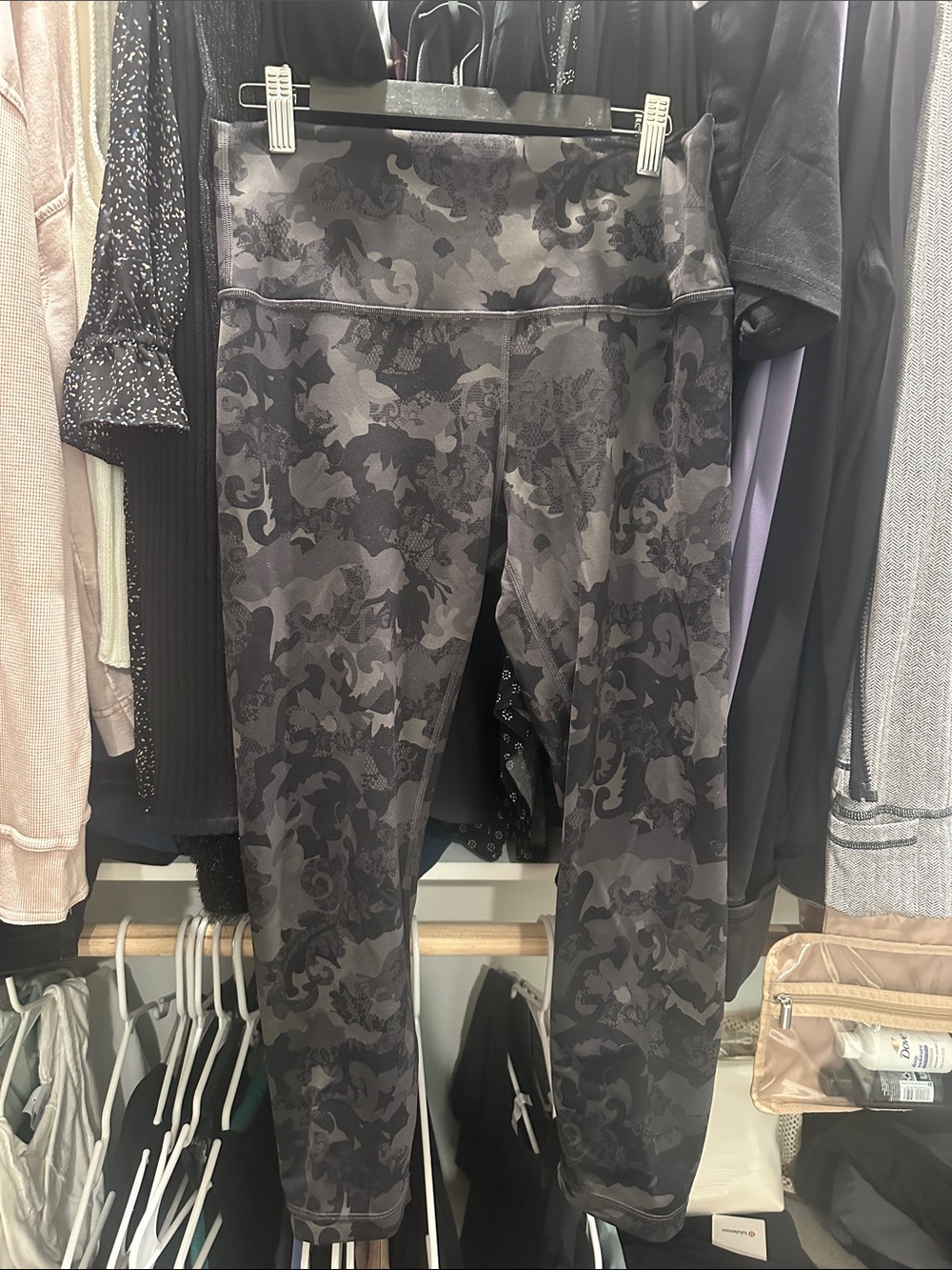 lululemon athletica Charcoal Gray Printed High-Rise Leggings